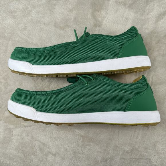 Skoni Men’s Golf Shoes Slip On Green Yellow Size 9 EU 43 EUC - Picture 11 of 12